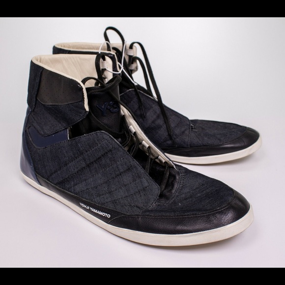 Y-3 | Shoes | Adidas Y3 High Top Sz Blackblue D66180 16 | Poshmark